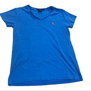 Ralph Lauren Sport v-neck Tshirt size small-see light flaw